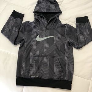 black & gray Nike hoodie